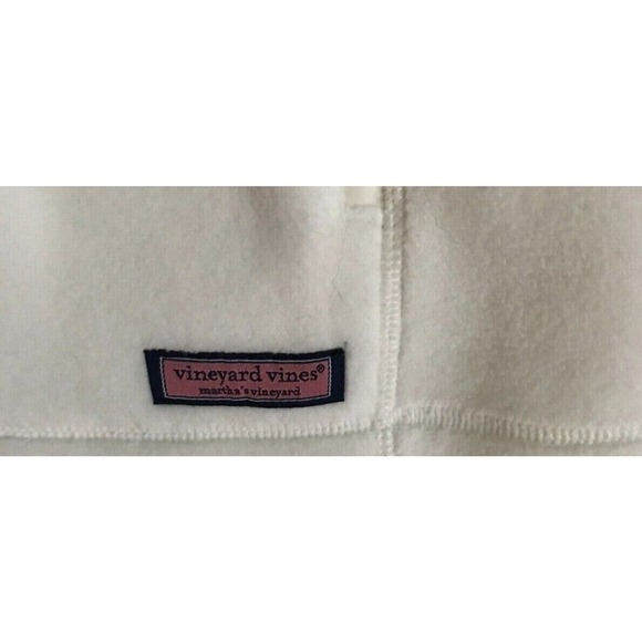 Vineyard Vines Westerly Fleece Sleeveless Zip Closure Vest White Size XS - Picture 4 of 10